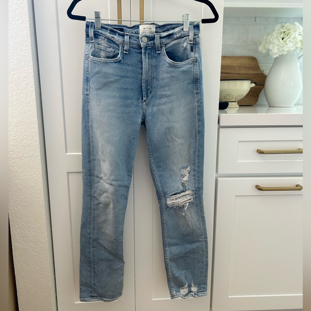 McGuire Denim distressed light blue jeans